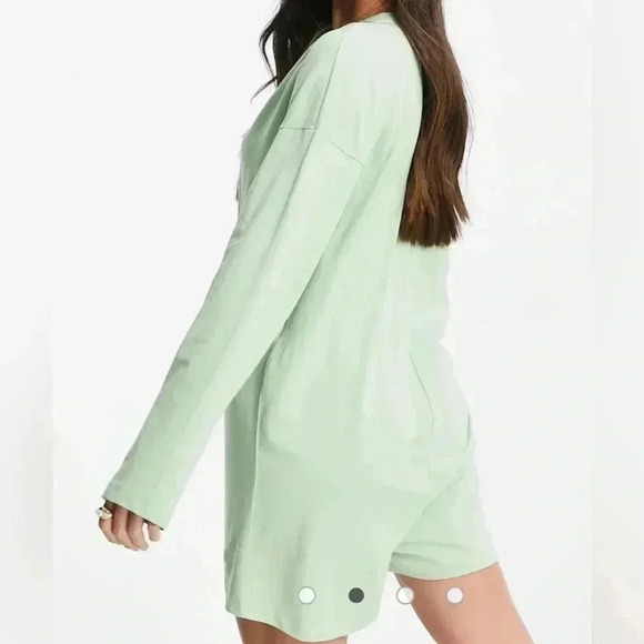 Noisy May | Long Mint Romper | Sleep Romper | BeGreen - Picture 4 of 5